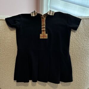 Burberry dress with signature collar detail and pleated bottom